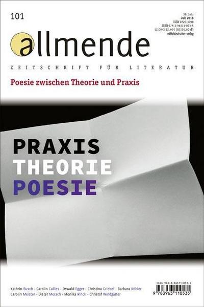 allmende, Zeitschrift für Literatur. Nr.101