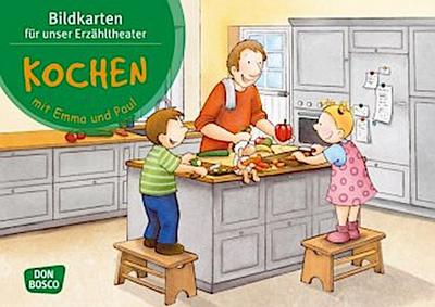 Kochen mit Emma und Paul. Kamishibai Bildkartenset
