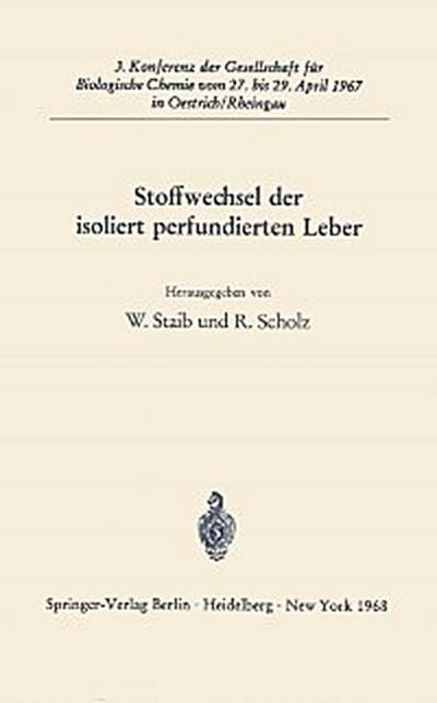 Stoffwechsel der isoliert perfundierten Leber