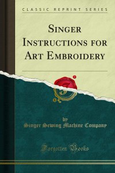 Singer Instructions for Art Embroidery