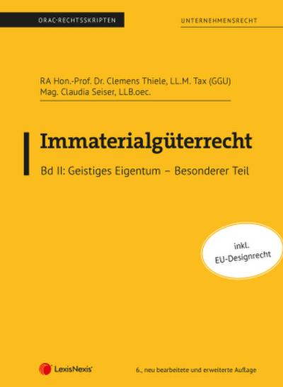 Immaterialgüterrecht (Skriptum) - Bd II