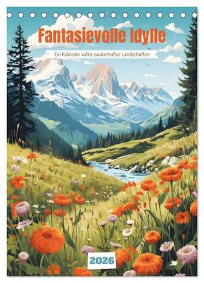 Fantasievolle Idylle (Tischkalender 2026 DIN A5 hoch), CALVENDO Monatskalender