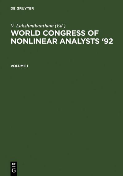 World Congress of Nonlinear Analysts ’92
