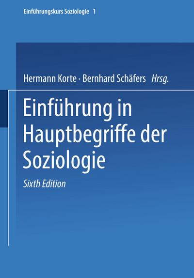 Einführung in Hauptbegriffe der Soziologie