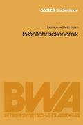 Wohlfahrtsökonomik