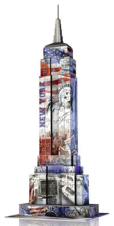 Empire State Building Flag Edition. 3D Puzzle-Bauwerke