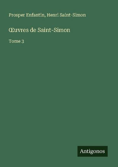 ¿uvres de Saint-Simon