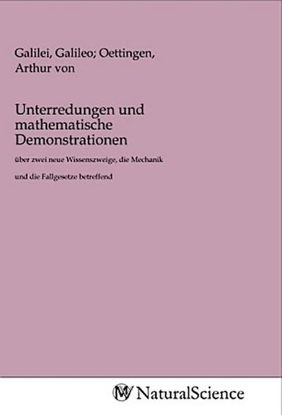 Unterredungen und mathematische Demonstrationen