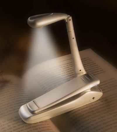 Clip-On Booklight - LED Leselampe - Silber: Ultrahelles LED Leselicht mit Clip