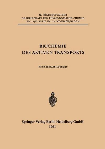 Biochemie des Aktiven Transports