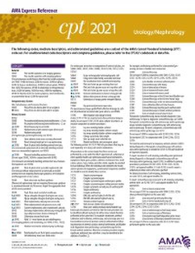CPT 2021 Express Reference Coding Card: Urology/Nephrology