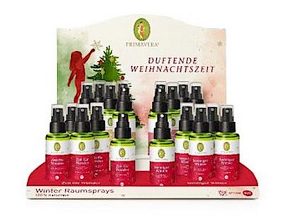 Primavera Display Raumsprays Winter 2020, 4 x 4 x 50 ml + TESTER
