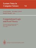 Computational Logic and Proof Theory