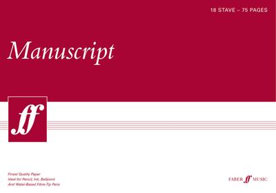 Faber Music A3 Manuscript Pad (75 page, 18 stave, white pape