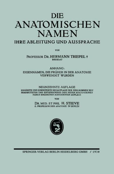 Die Anatomischen Namen