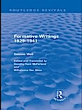 Formative Writings (Routledge Revivals)