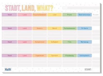Tisch-Block Stadt-Land-What? A5