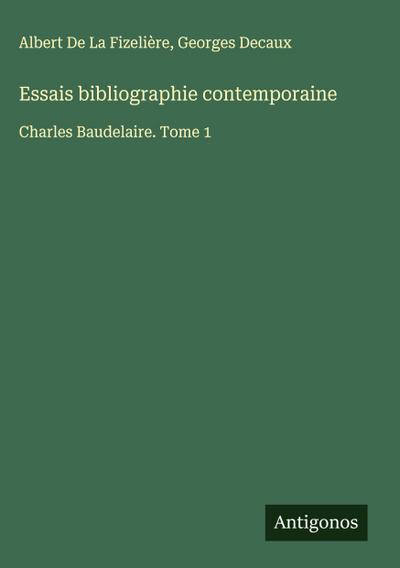 Essais bibliographie contemporaine