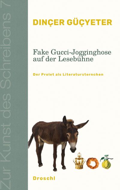 Fake Gucci-Jogginghose auf der Lesebühne