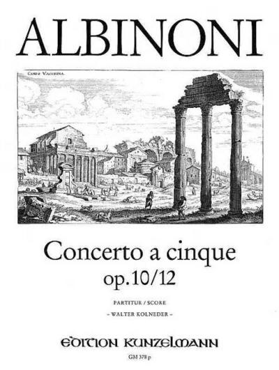 Concerto a cinque B-Dur op.10,12für Violino und Streichorchester
