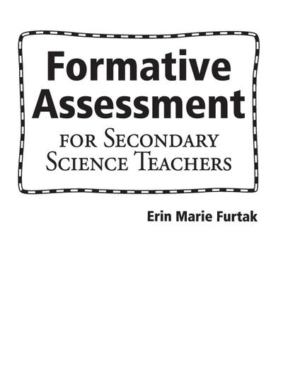 Formative Assessment for Secondary Science Teachers