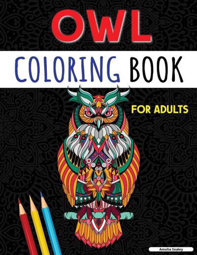 An Adult Coloring Book with Cute Owls