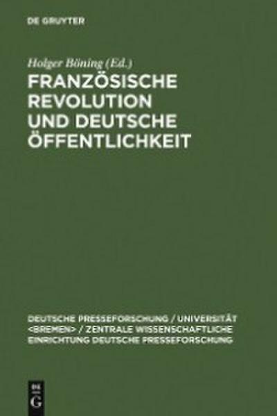Französische Revolution und deutsche Öffentlichkeit
