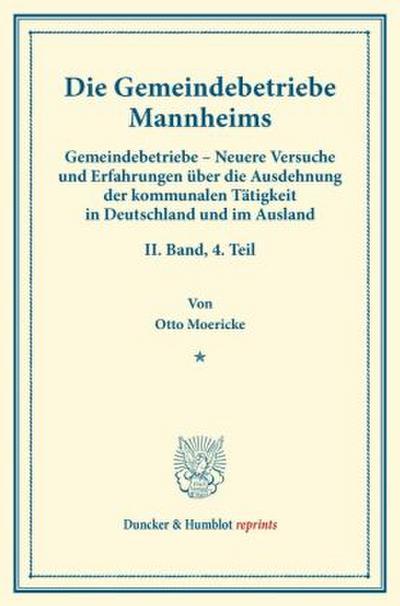 Die Gemeindebetriebe Mannheims.