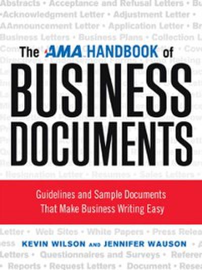 AMA Handbook of Business Documents