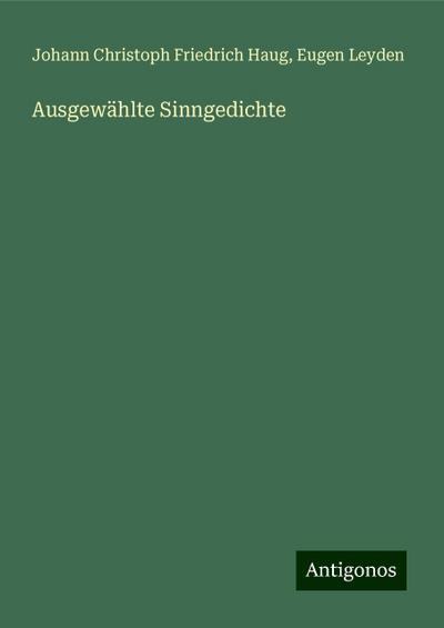 Haug, J: Ausgewählte Sinngedichte