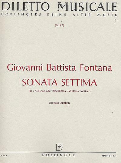 Sonata settimafür 2 Violinen (Blockflöten) und basso continuo