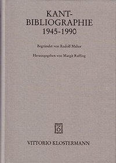 Kant-Bibliographie 1945-1990