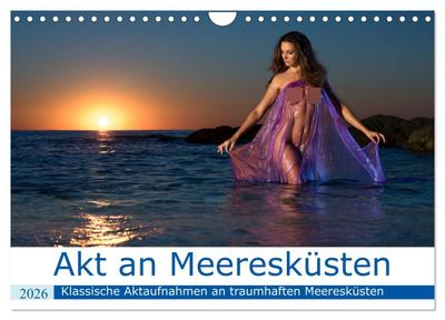 Akt an wilden Meeresküsten (Wandkalender 2026 DIN A4 quer), CALVENDO Monatskalender