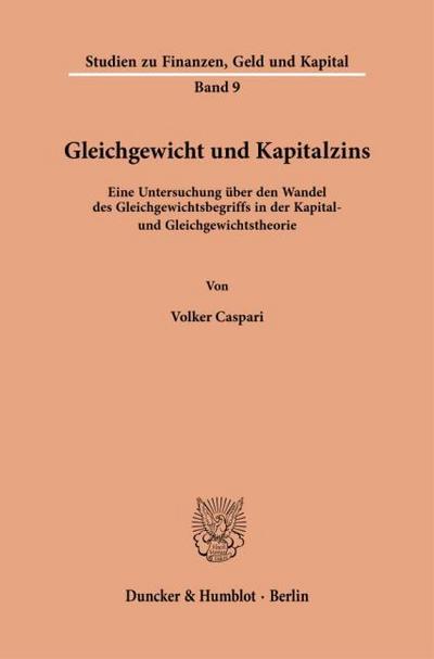 Gleichgewicht und Kapitalzins.
