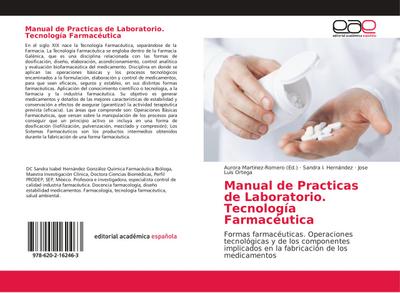 Manual de Practicas de Laboratorio. Tecnología Farmacéutica