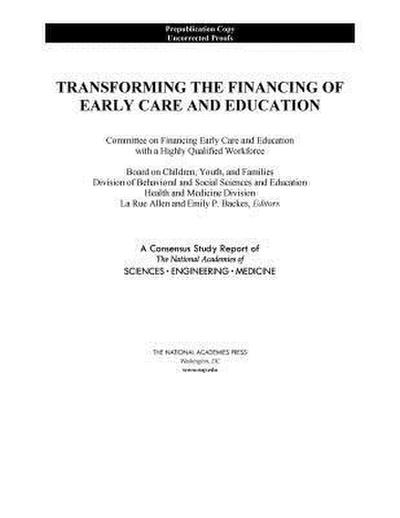 Transforming the Financing of Early Care and Education