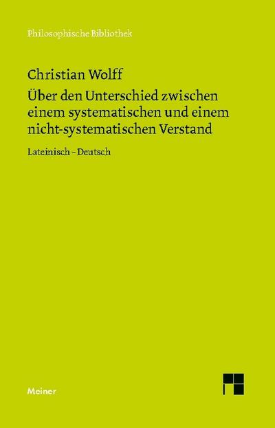 Über den Unterschied zwischen dem systematischen und dem nicht-systematischen Verstand