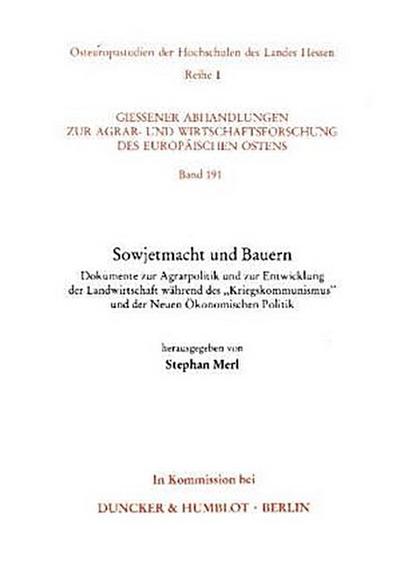 Sowjetmacht und Bauern.