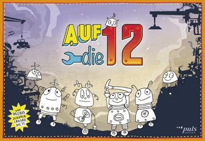 puls entertainment 12121 Auf die 12 Zeichner Illustrationen von Erhard Dietl, dem Erfinder der Olchis Brettspiel, Spielbrett 32 x 32 cm