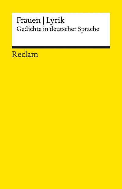 Frauen Lyrik. Gedichte in deutscher Sprache