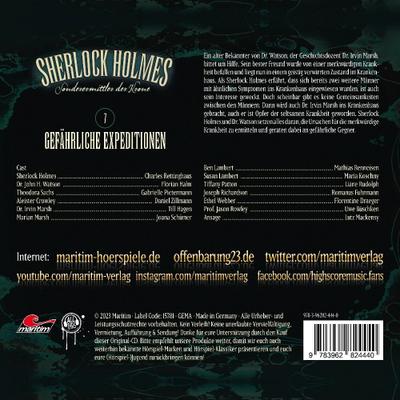 Sherlock Holmes - Gefährliche Expeditionen, 1 Audio-CD