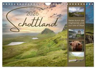 Schottland - Reise durch die Highlands und zur Isle of Skye (Wandkalender 2026 DIN A4 quer), CALVENDO Monatskalender
