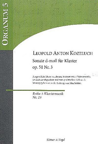 Sonate d-Moll op.51,3für Klavier