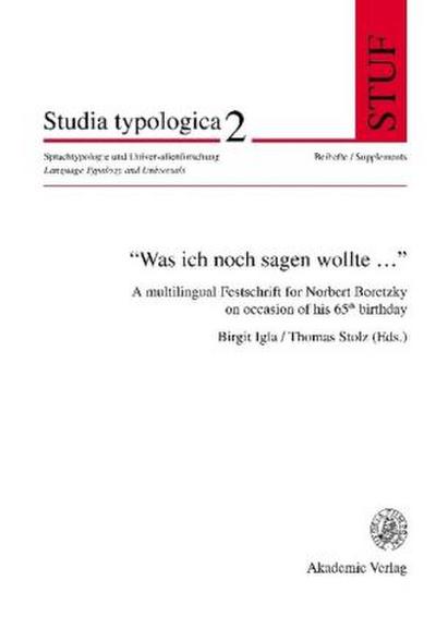 "Was ich noch sagen wollte..."
