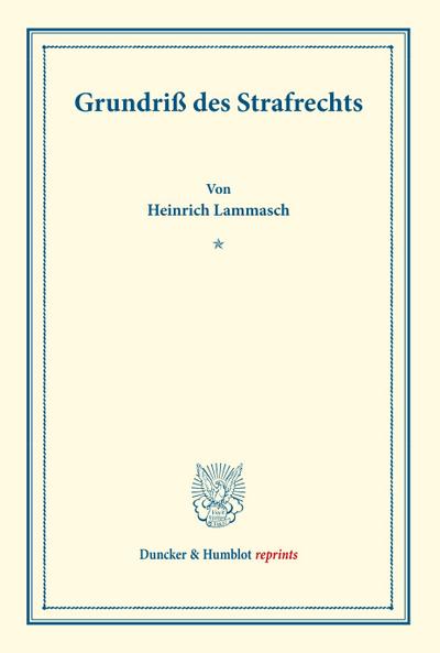 Grundriß des Strafrechts.