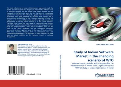 Study of Indian Software Market in the changing scenario of WTO