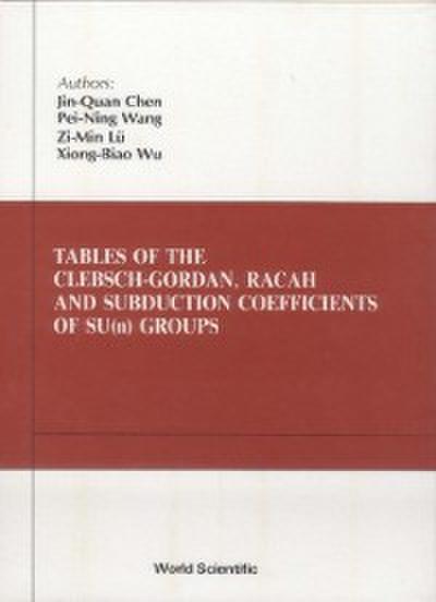 Tables Of Clebsch-gordan, Racah And Subduction Coefficients Of Su (N) Groups