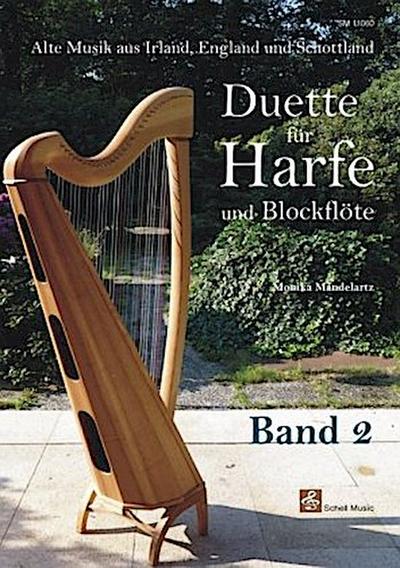 Duette für Harfe und Blockflöte. Bd.2