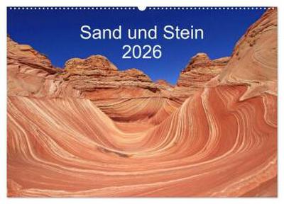 Sand und Stein 2026 (Wandkalender 2026 DIN A2 quer), CALVENDO Monatskalender