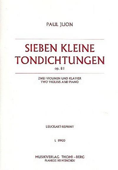 7 kleine Tondichtungen op.81für 2 Violinen und Klavier